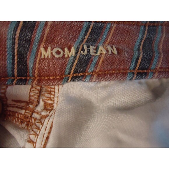 American Eagle Multicolored Striped High Rise Stretch Mom Jean Womens Size 4 XL - Picture 4 of 9